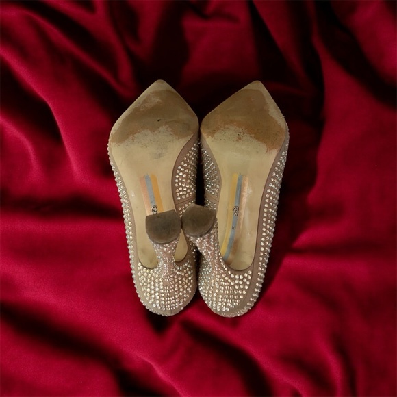 Sam Edelman Tan Rhinestone Heels - Picture 3 of 6